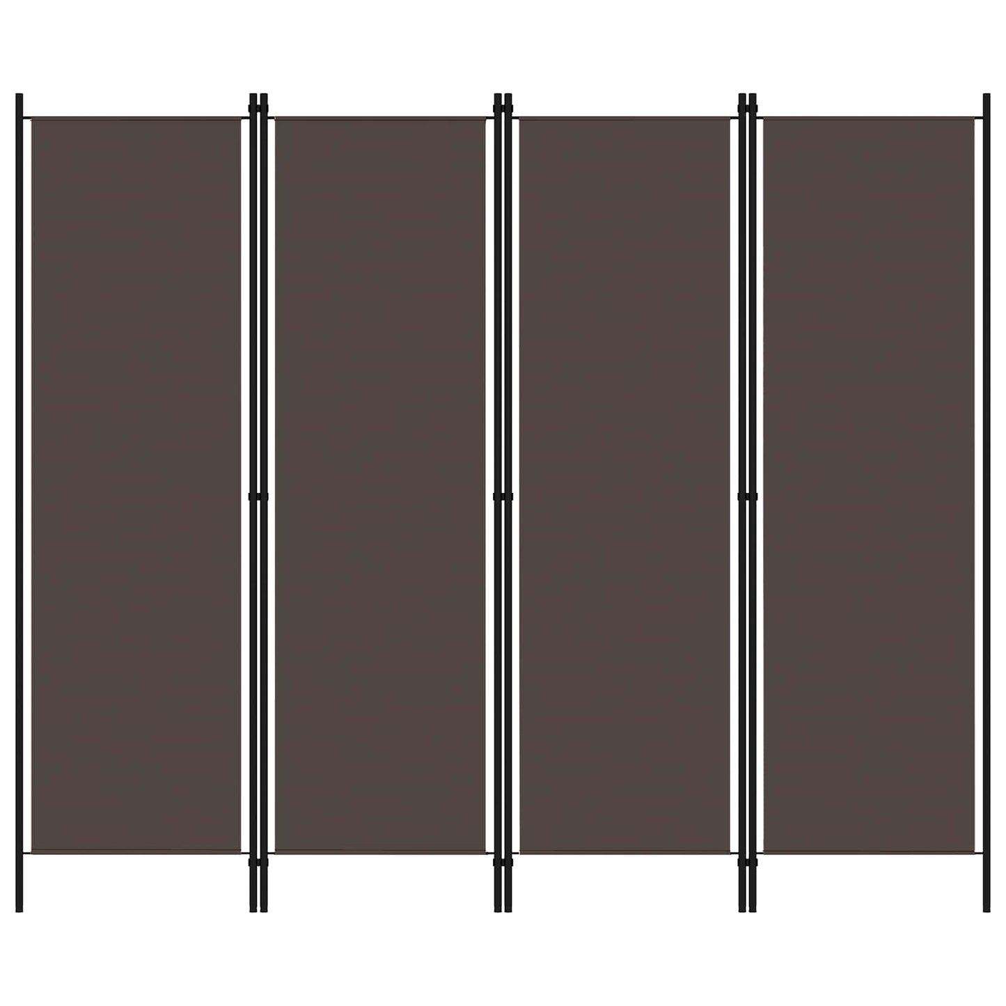 4-tlg. Raumteiler Braun 200x180 cm
