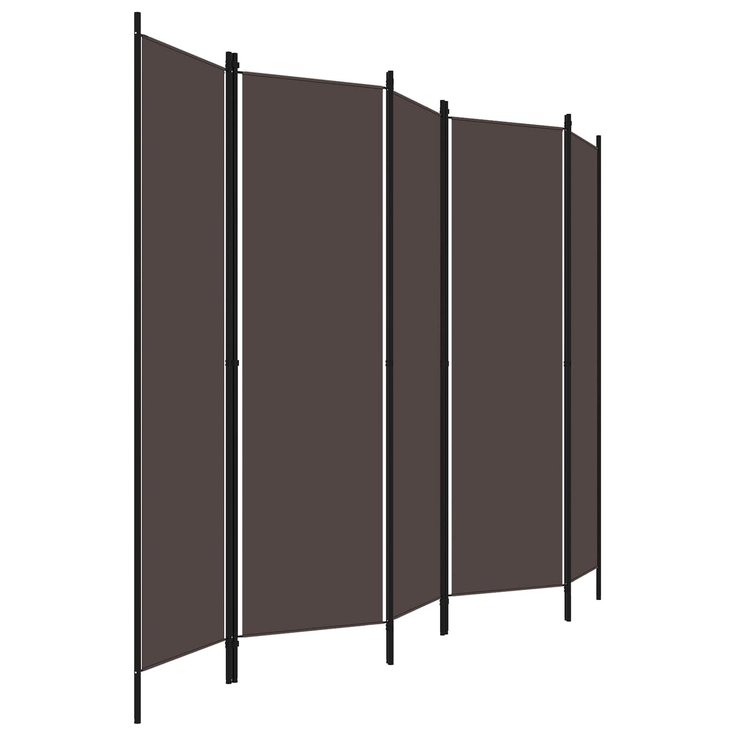 5-tlg. Raumteiler Braun 250x180 cm