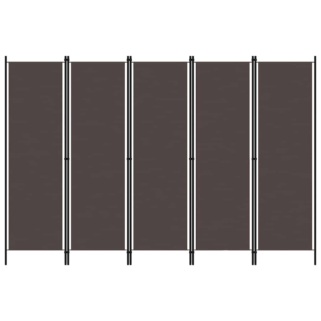 6-tlg. Raumteiler Braun 300x180 cm