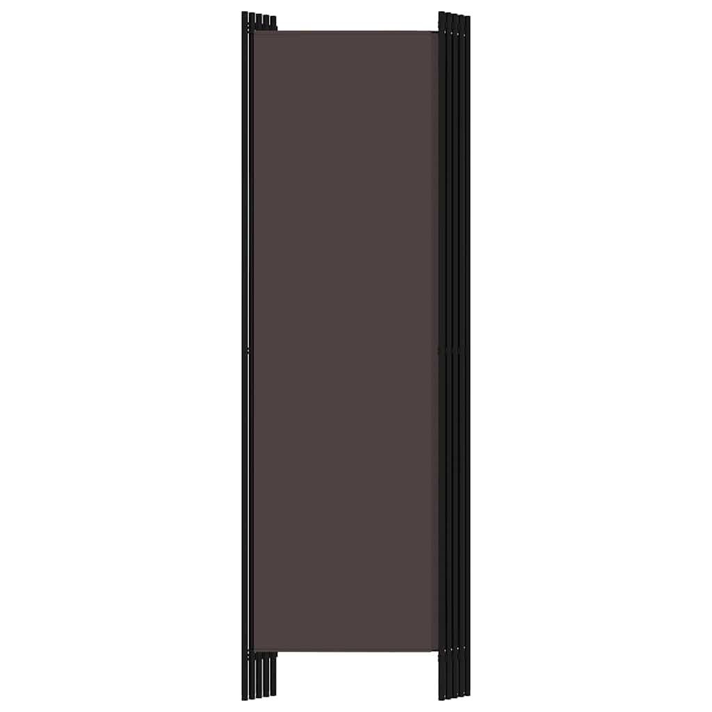 6-tlg. Raumteiler Braun 300x180 cm