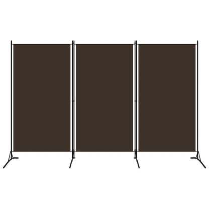 3-tlg. Raumteiler Braun 260x180 cm