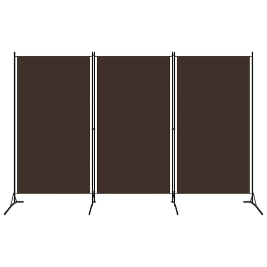 3-tlg. Raumteiler Braun 260x180 cm