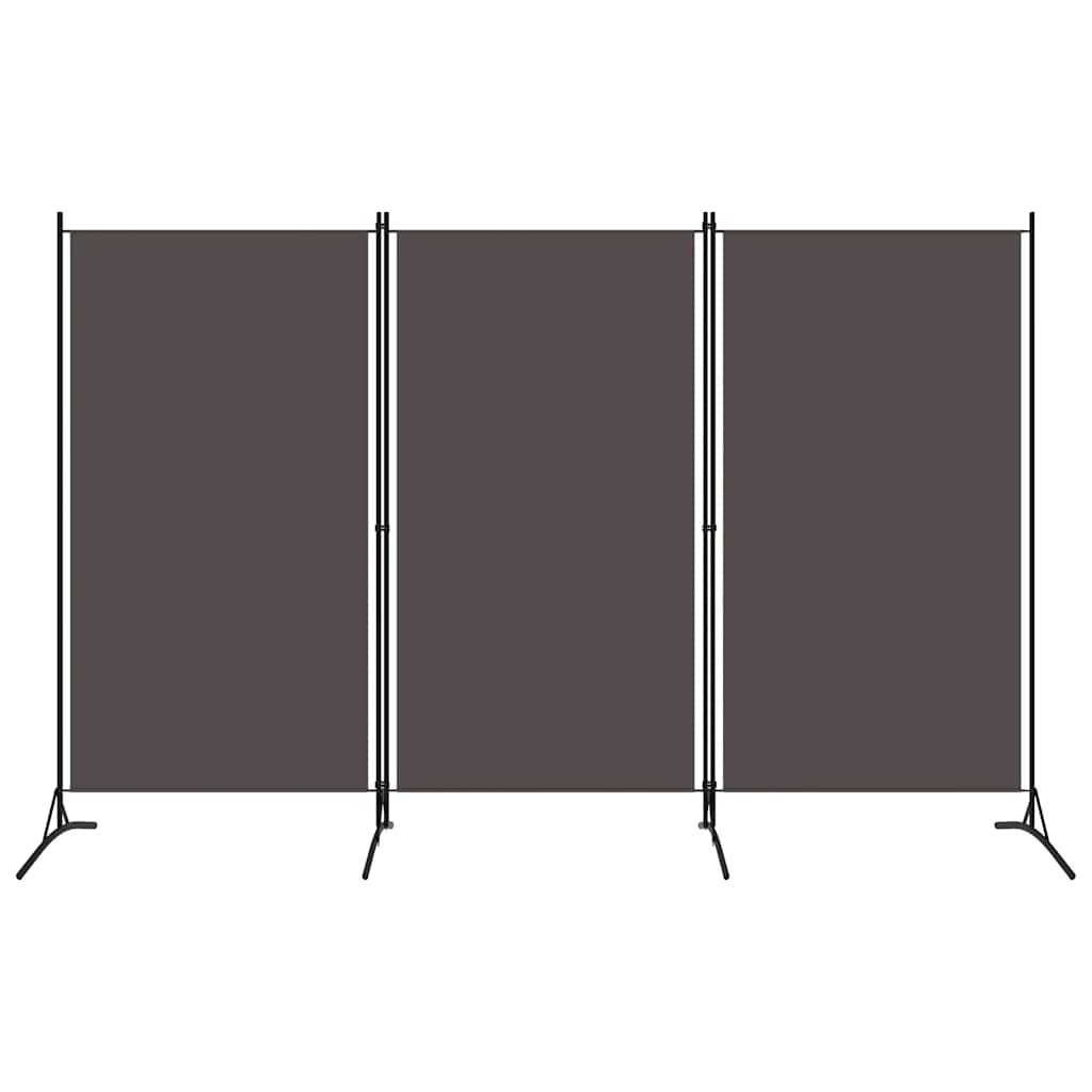 3-tlg. Raumteiler Anthrazit 260x180 cm