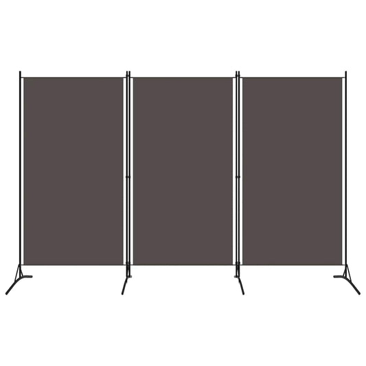 3-tlg. Raumteiler Anthrazit 260x180 cm
