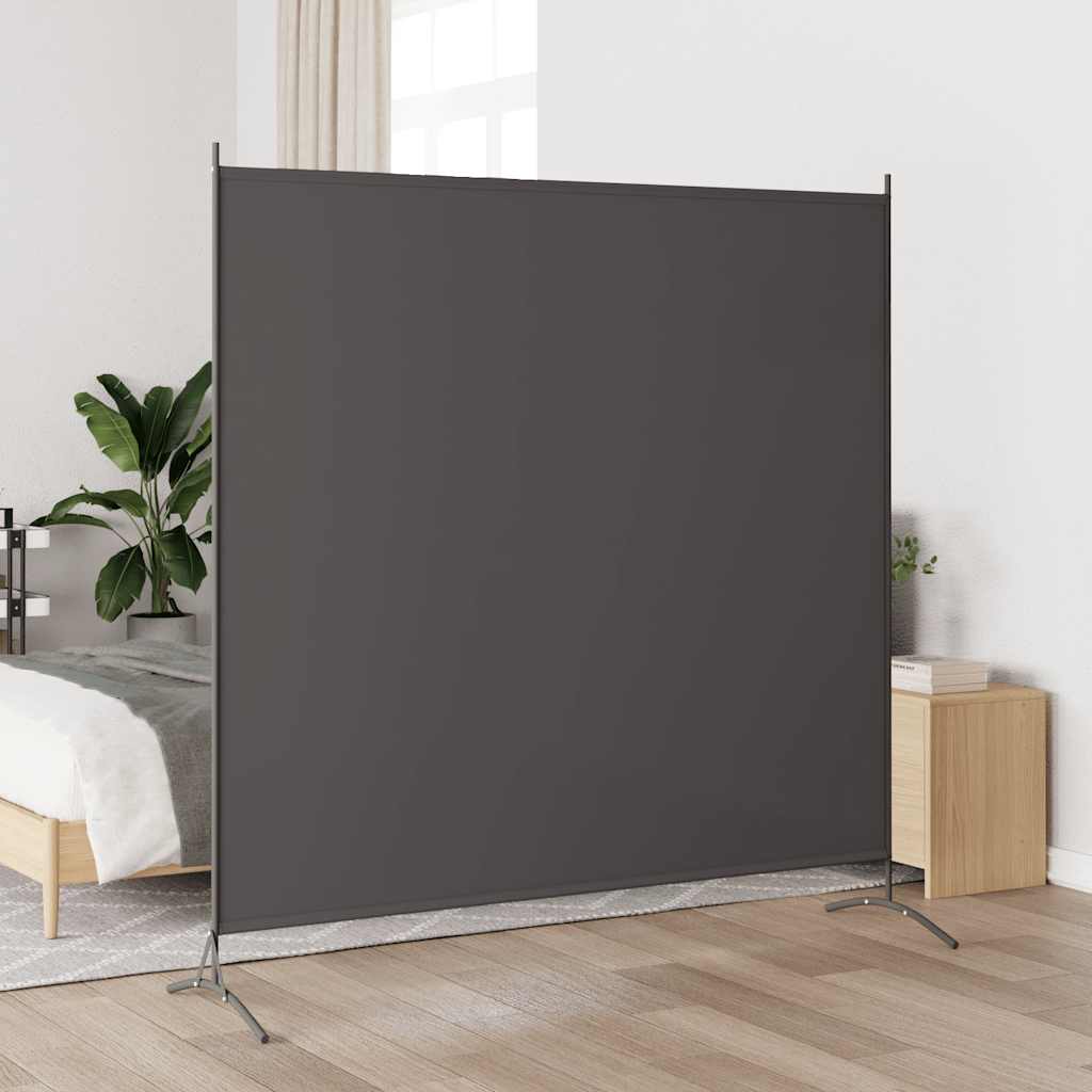 Paravent Anthrazit 175x180 cm Stoff
