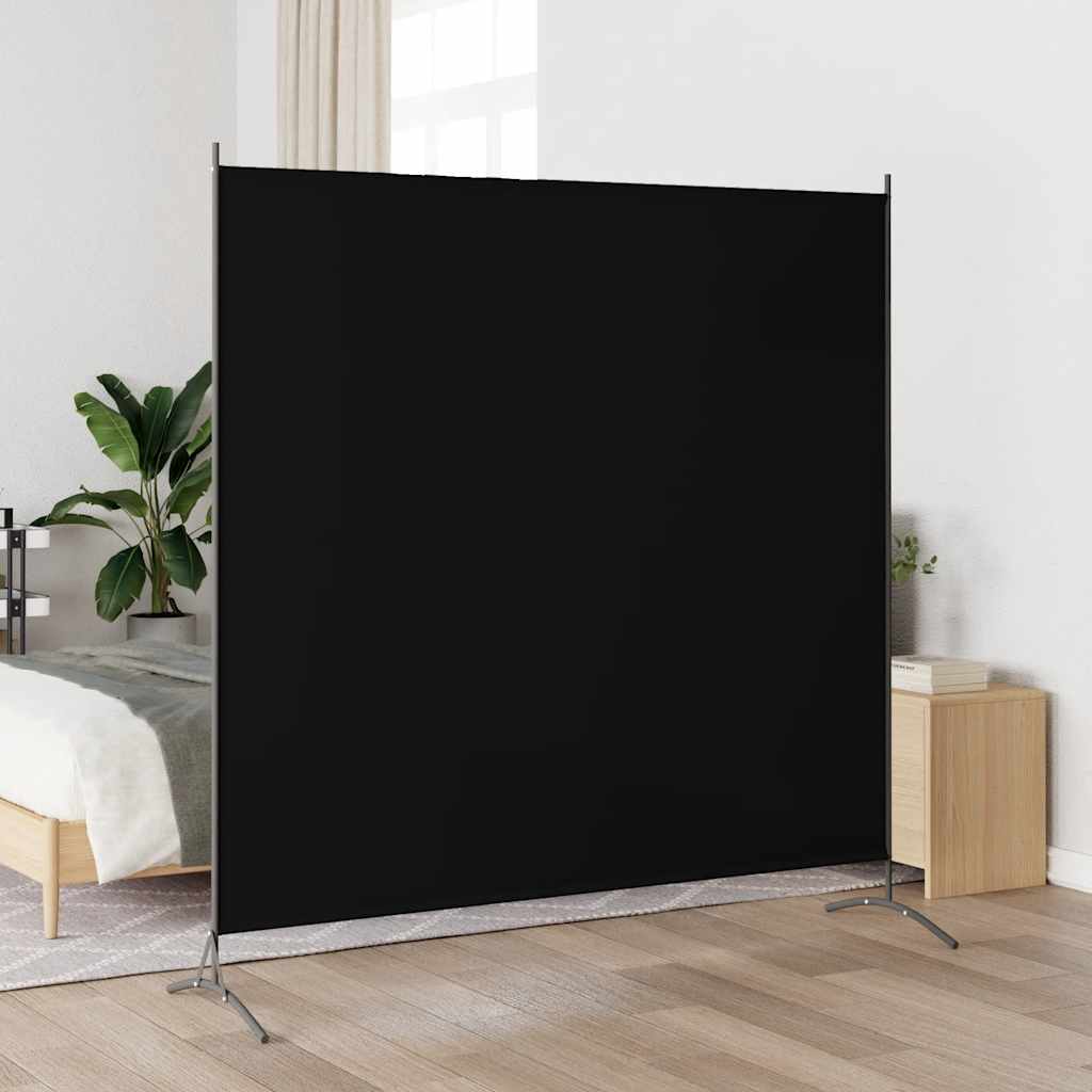 Paravent Schwarz 175x180 cm Stoff