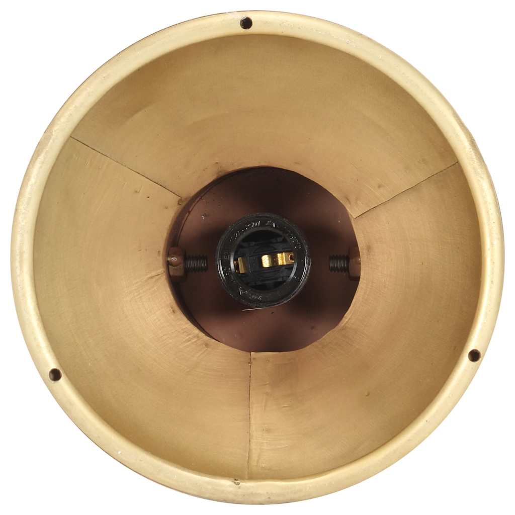 Deckenlampe Industriestil Messing E27 Mangoholz