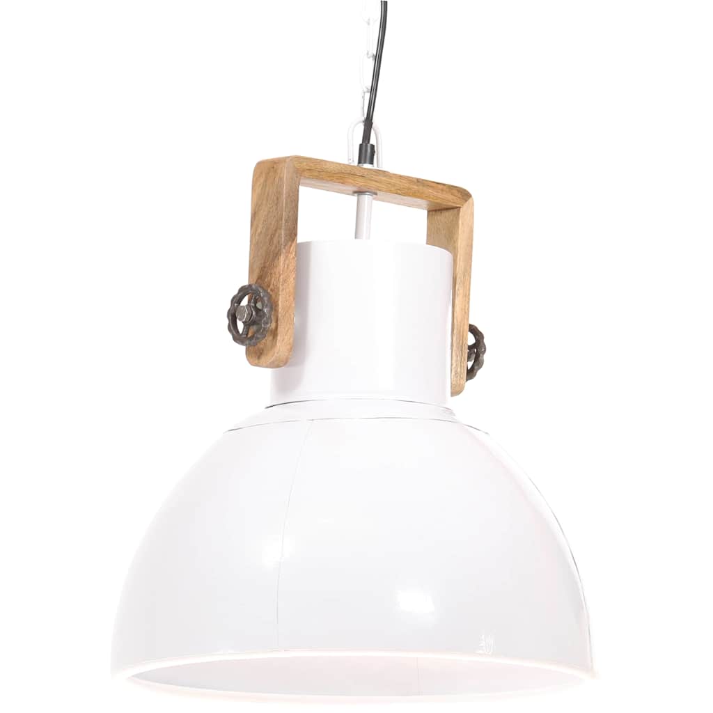 Hängelampe Industriestil 25 W Weiß Rund 40 cm E27