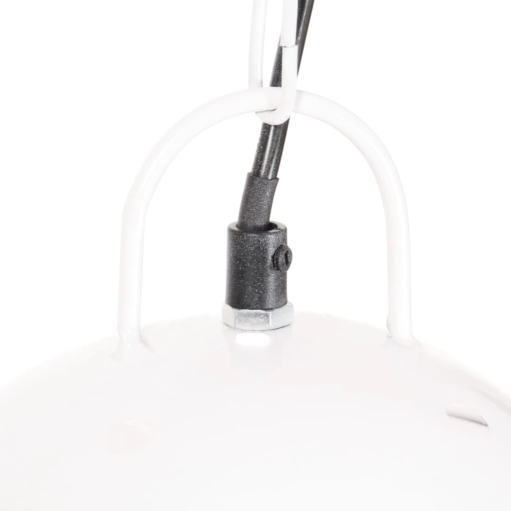 Hängelampe Industriestil 25 W Weiß Rund 42 cm E27