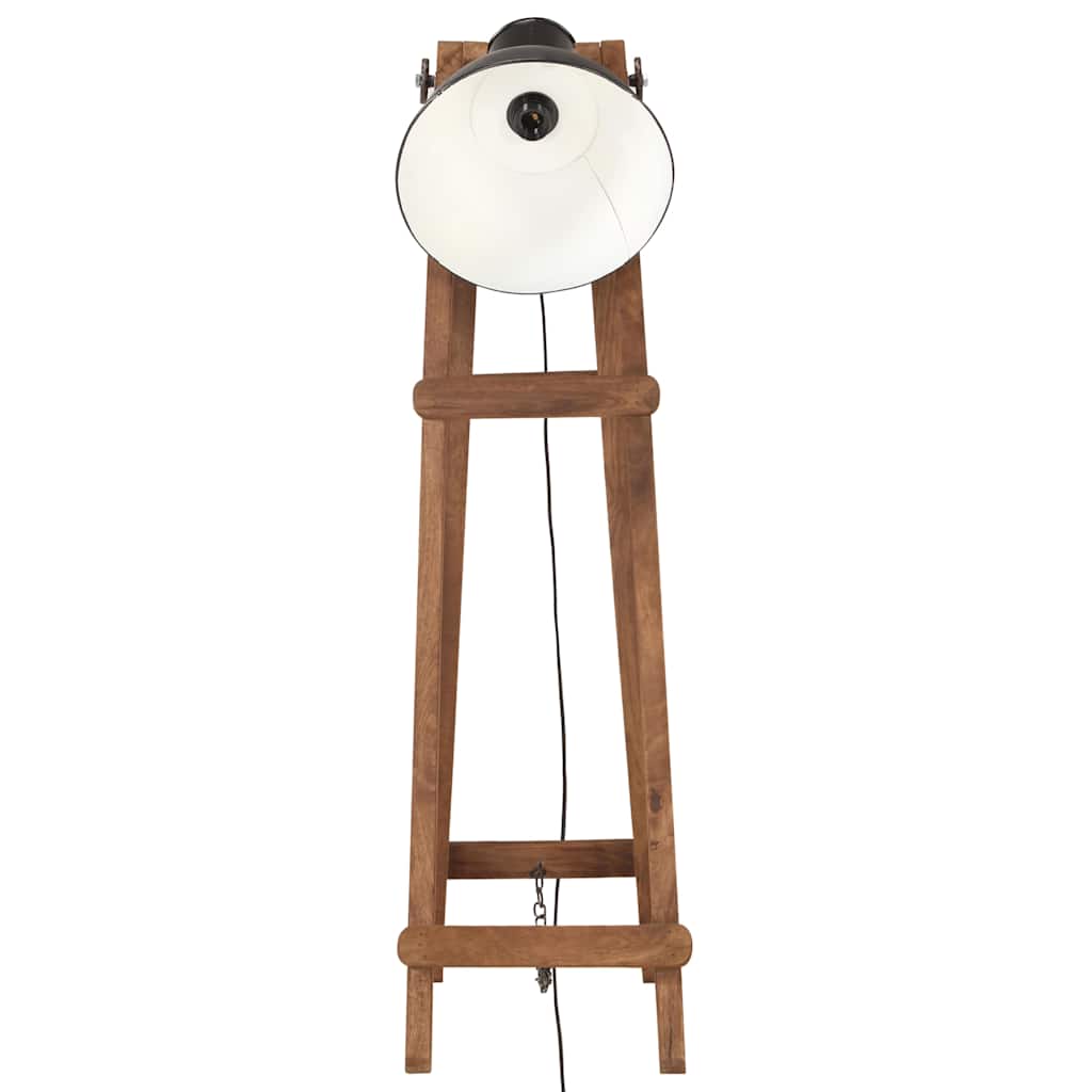 Stehlampe Schwarz Mango Massivholz E27