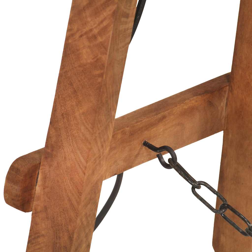 Stehlampe Schwarz Mango Massivholz E27
