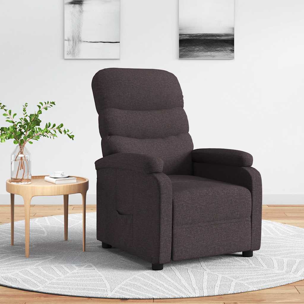 Relaxsessel Dunkelbraun Stoff