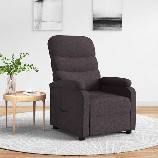 Relaxsessel Dunkelbraun Stoff
