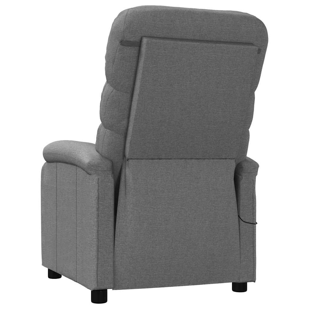 Massagesessel Dunkelgrau Stoff