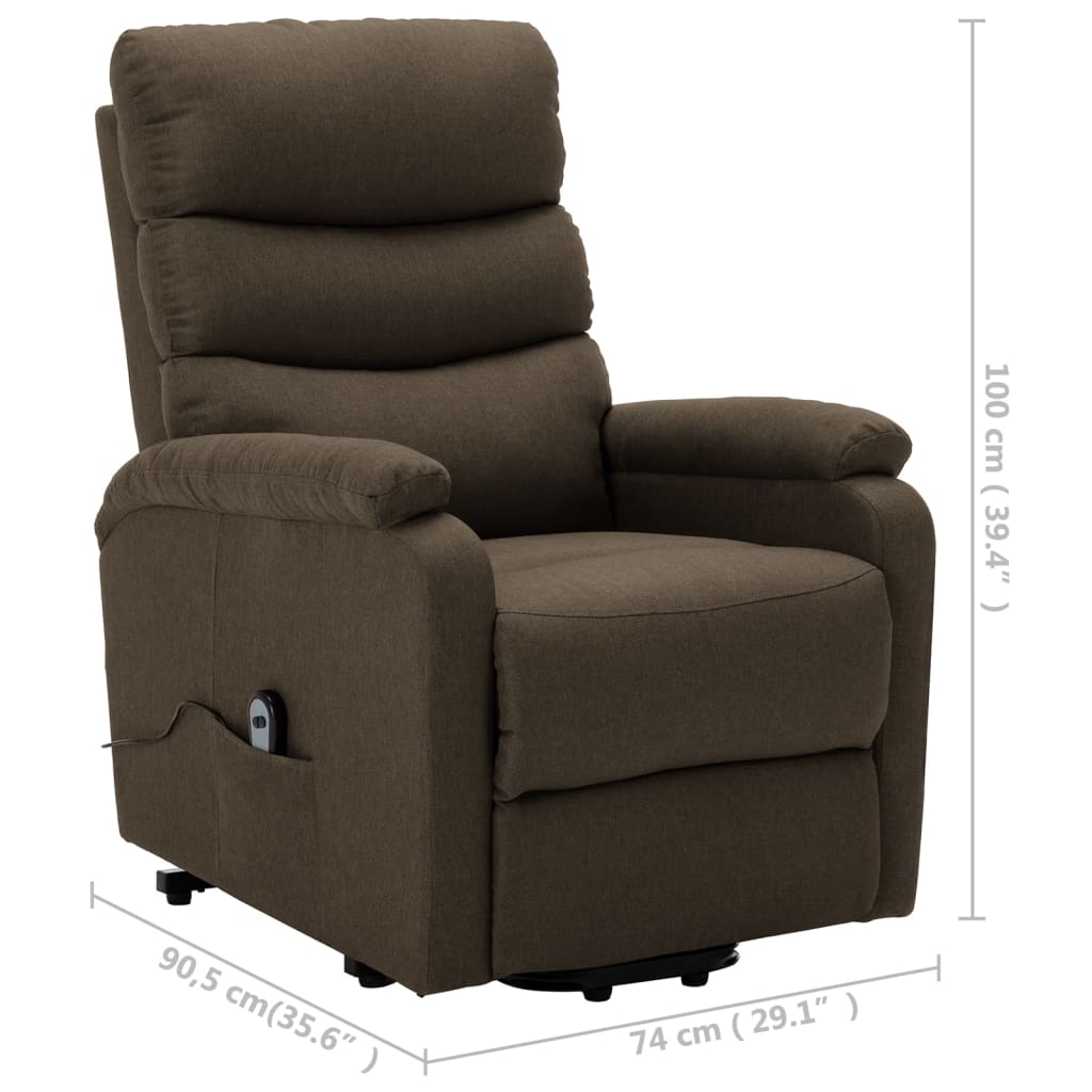 Aufstehsessel Braun Stoff