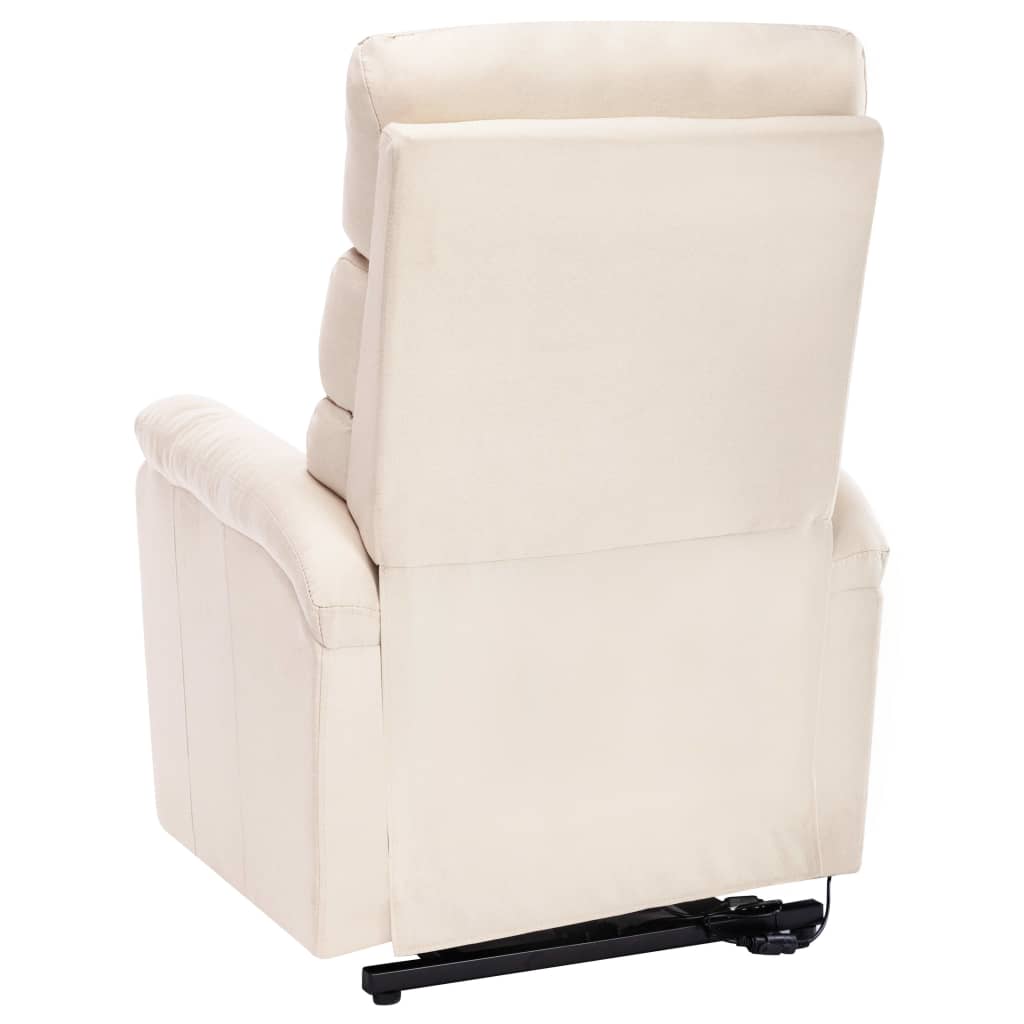 Massagesessel mit Aufstehhilfe Creme Stoff