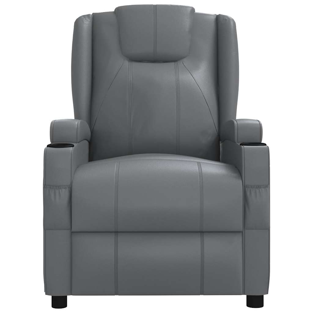 Relaxsessel Anthrazit Kunstleder