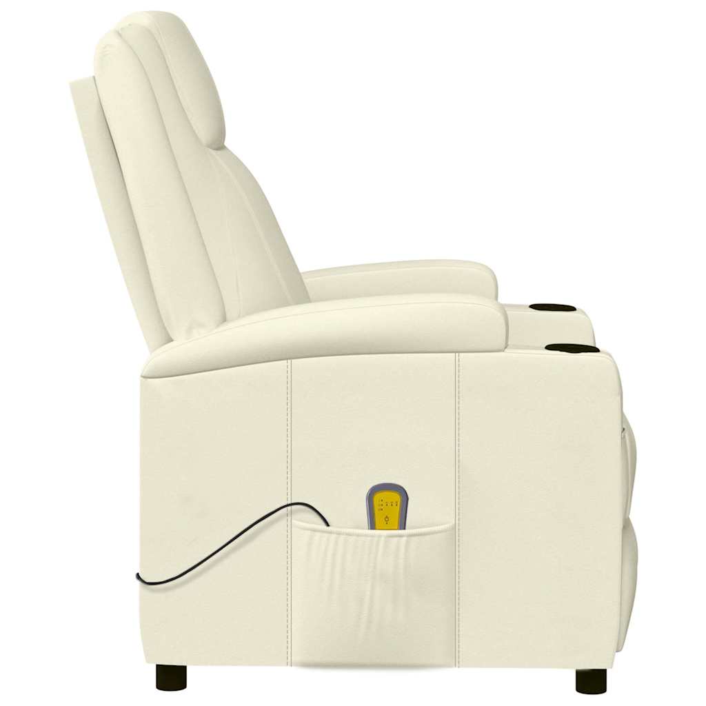 Massagesessel Cremeweiß Kunstleder