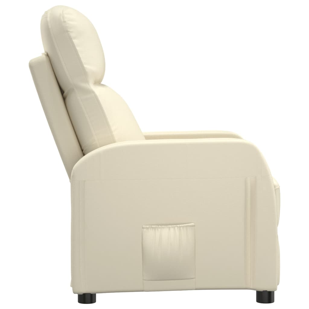 Relaxsessel Cremeweiß Kunstleder