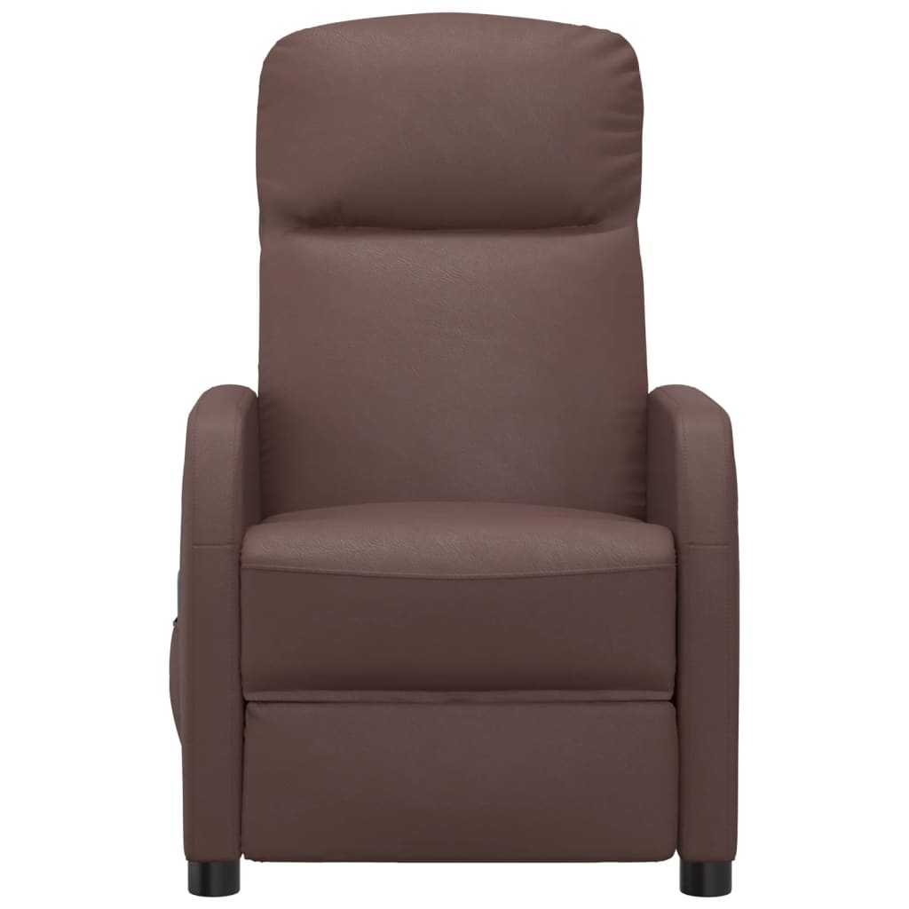 Relaxsessel Braun Kunstleder