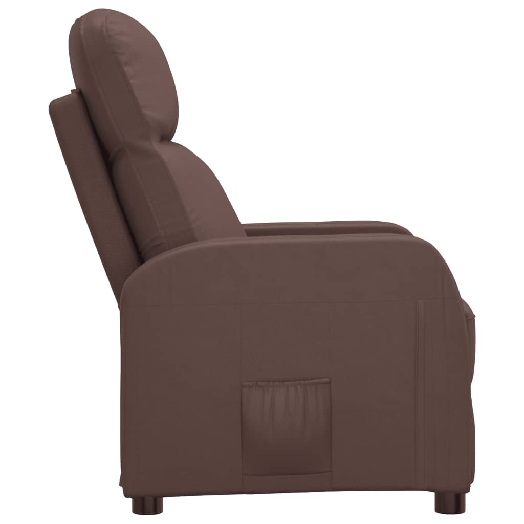 Relaxsessel Braun Kunstleder