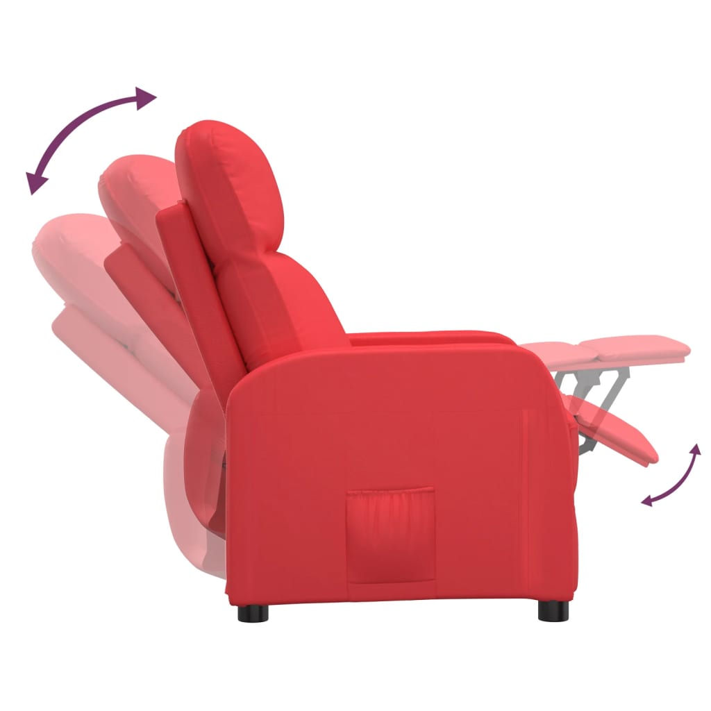 Relaxsessel Rot Kunstleder