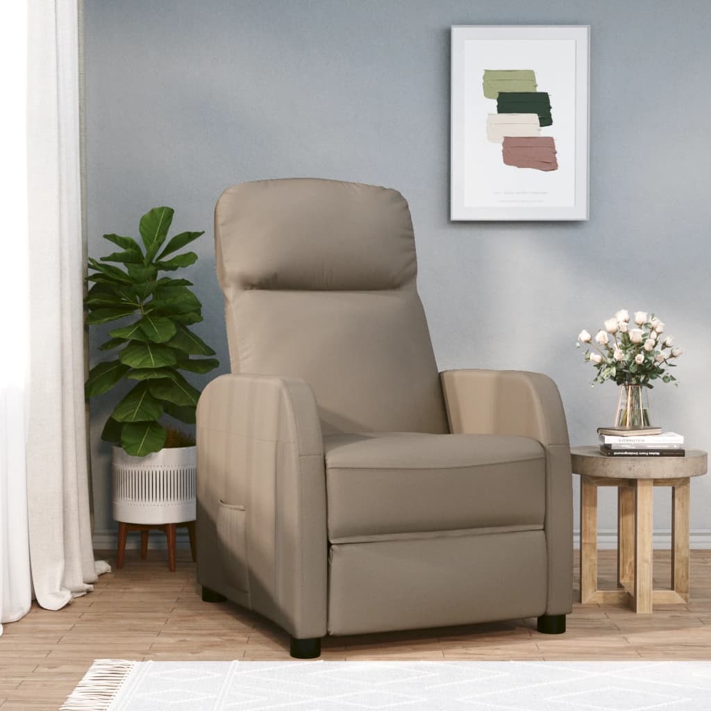Relaxsessel Cappuccino-Braun Kunstleder