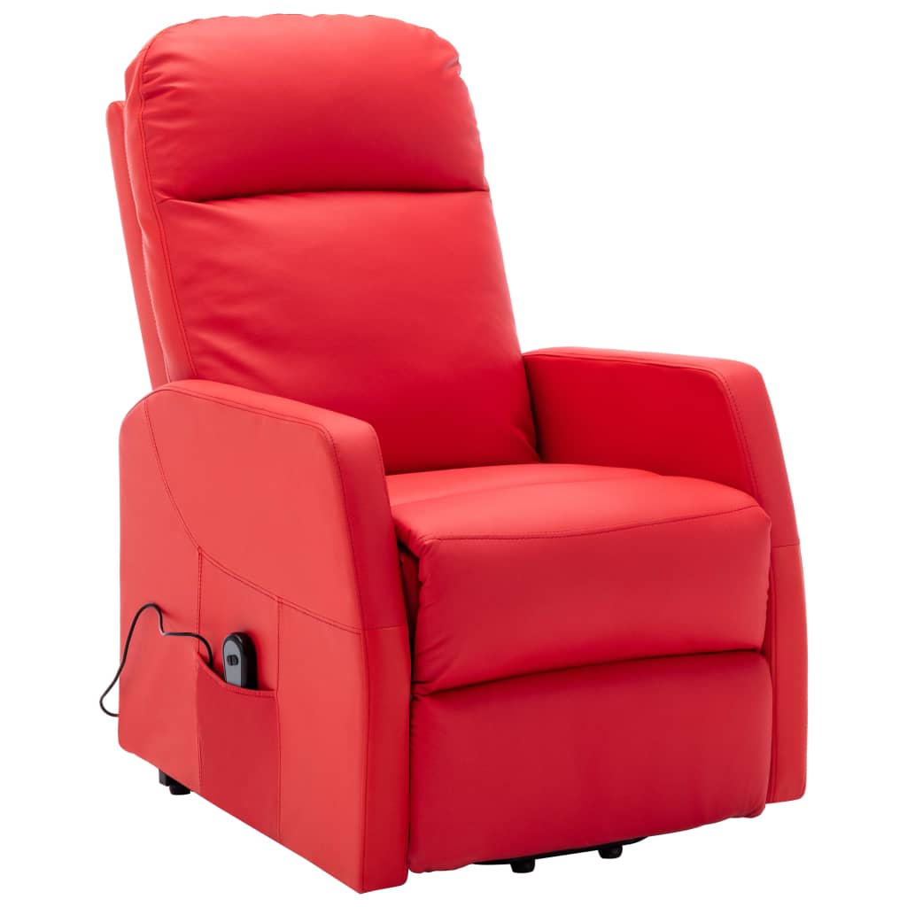 Aufstehsessel Rot Kunstleder