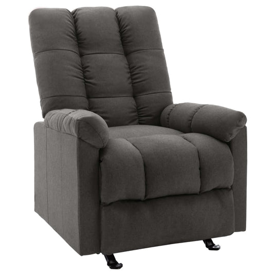Relaxsessel Verstellbar Dunkelgrau Stoff