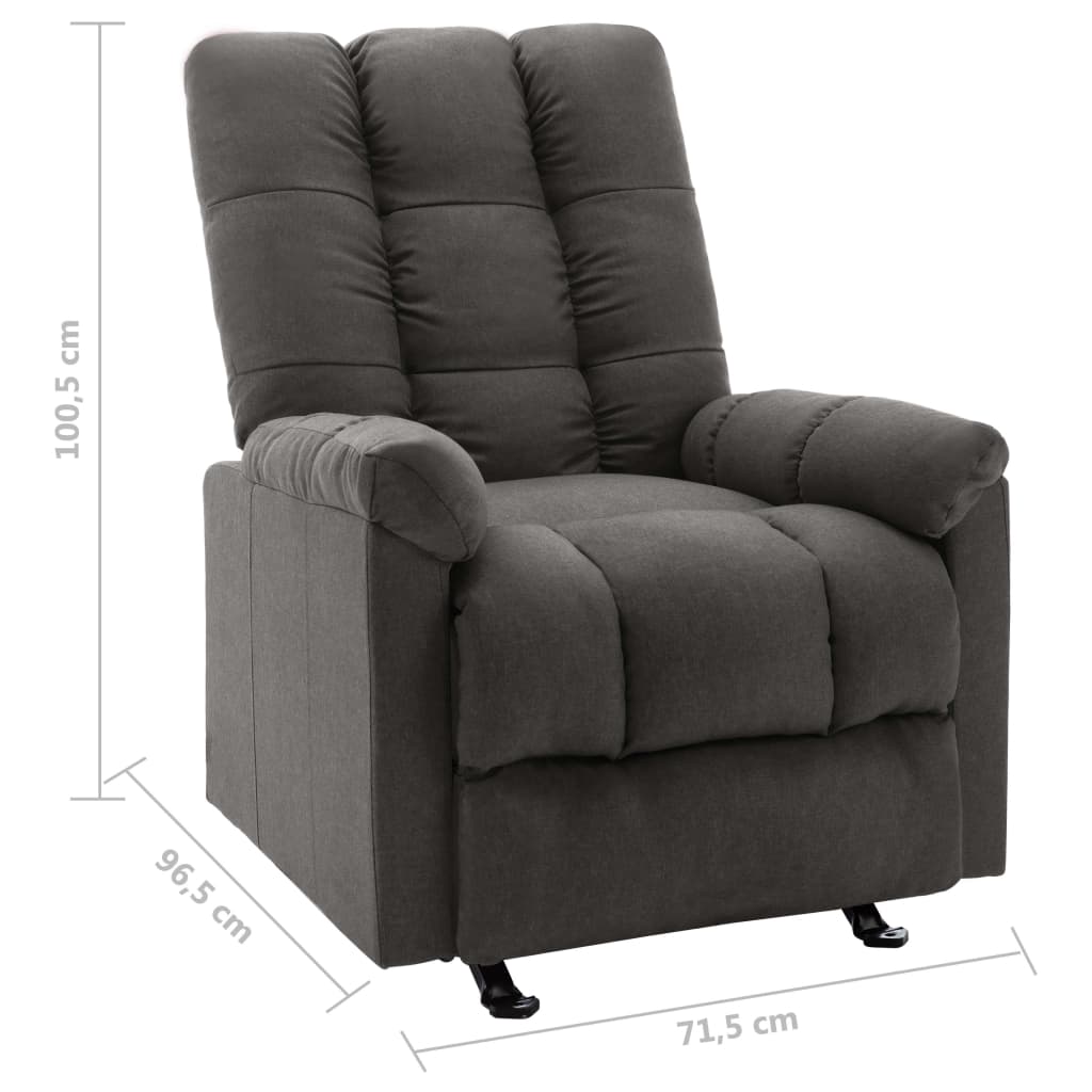 Relaxsessel Verstellbar Dunkelgrau Stoff