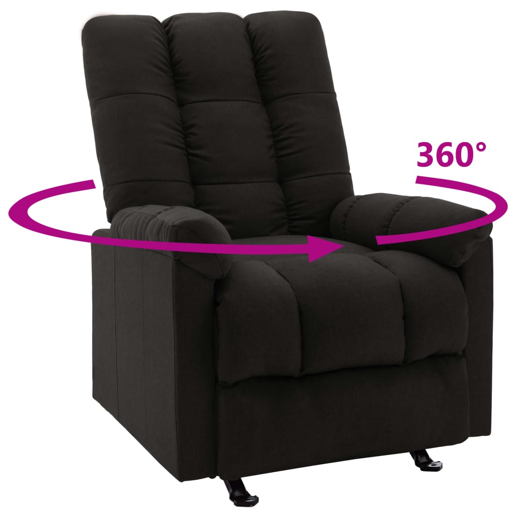 Relaxsessel Verstellbar Schwarz Stoff