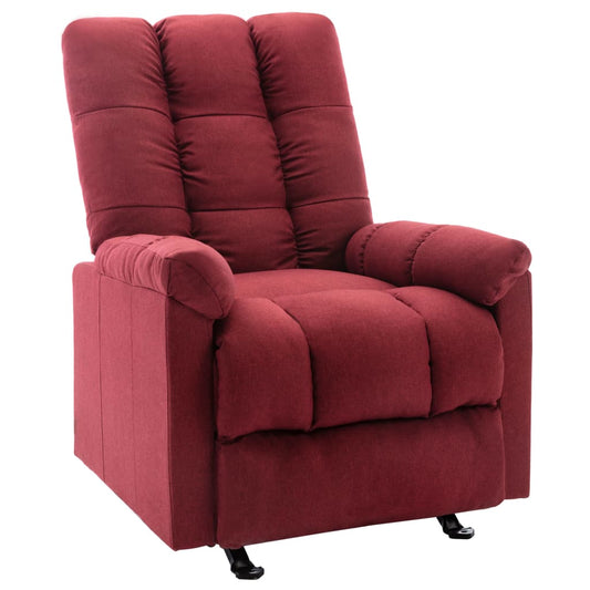 Relaxsessel Verstellbar Weinrot Stoff