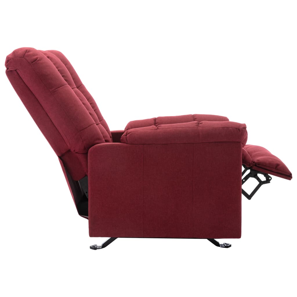 Relaxsessel Verstellbar Weinrot Stoff