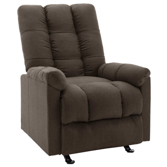 Relaxsessel Verstellbar Dunkelbraun Stoff