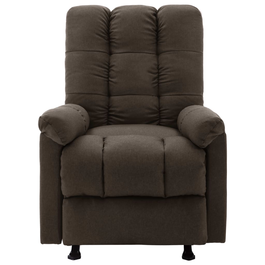 Relaxsessel Verstellbar Dunkelbraun Stoff