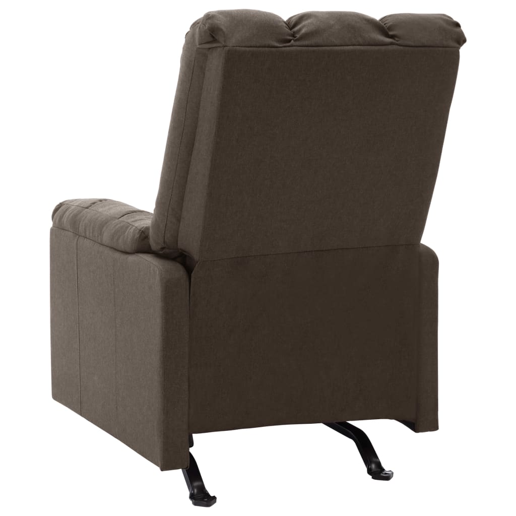 Relaxsessel Verstellbar Dunkelbraun Stoff