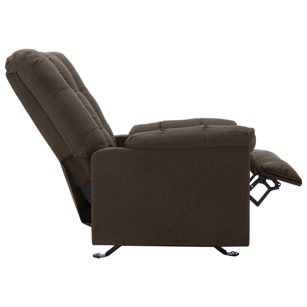 Relaxsessel Verstellbar Dunkelbraun Stoff