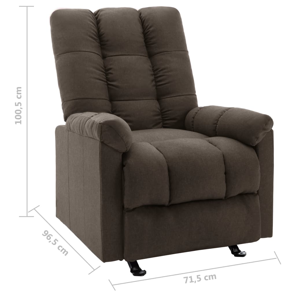 Relaxsessel Verstellbar Dunkelbraun Stoff