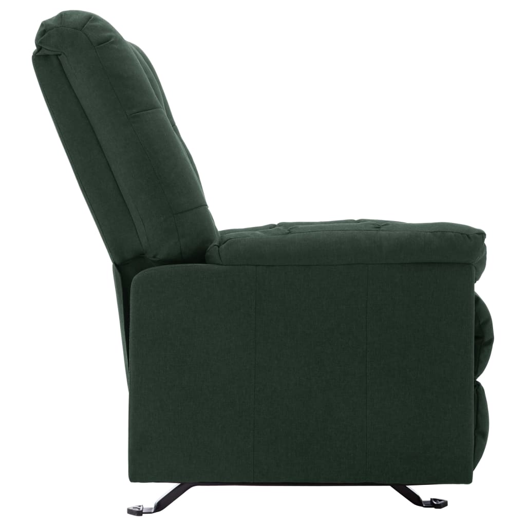 Relaxsessel Verstellbar Dunkelgrün Stoff