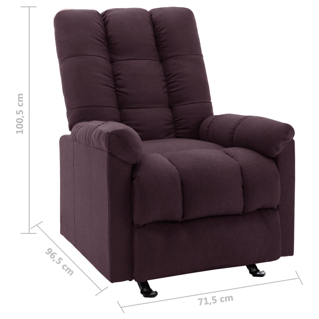 Relaxsessel Verstellbar Lila Stoff