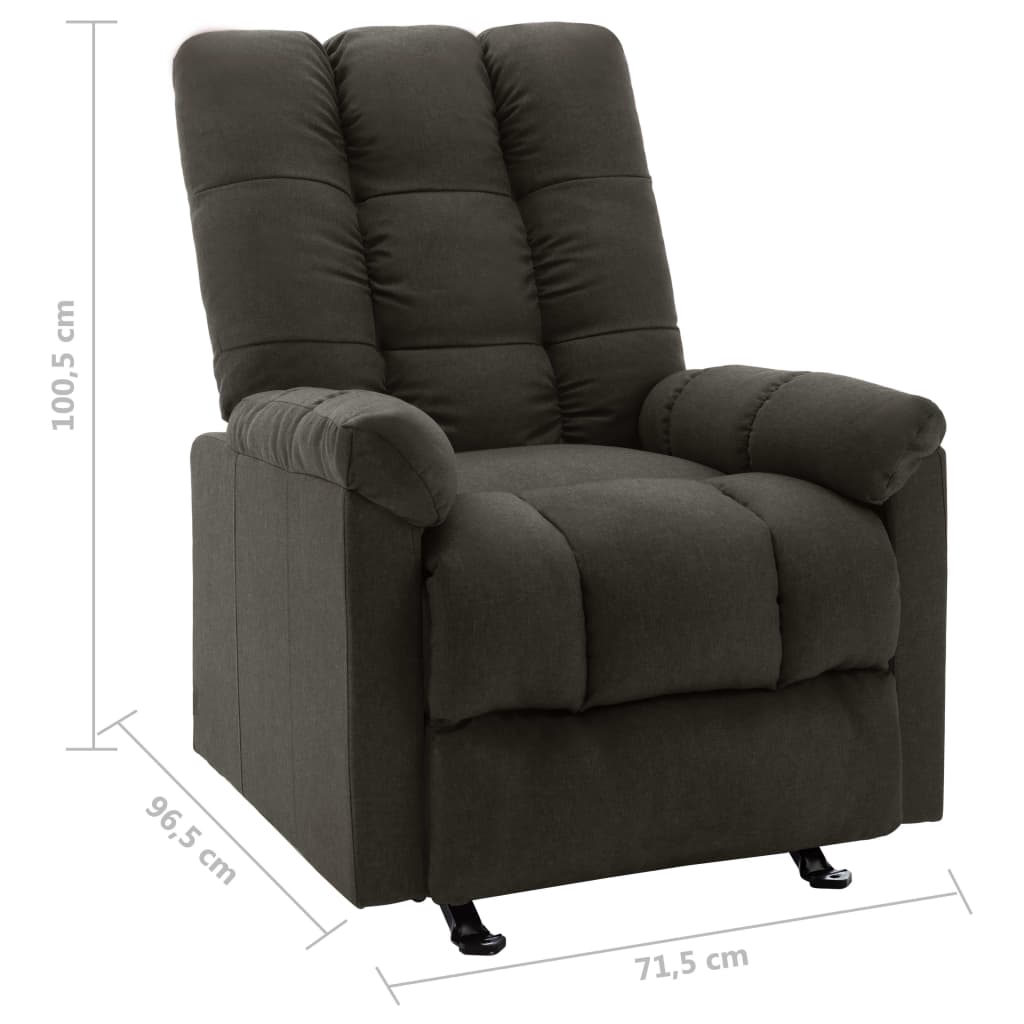Relaxsessel Verstellbar Taupe Stoff