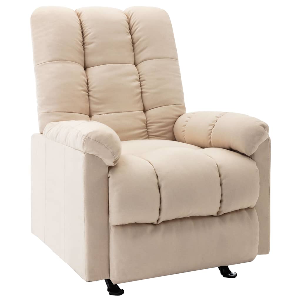 Relaxsessel Verstellbar Creme Stoff