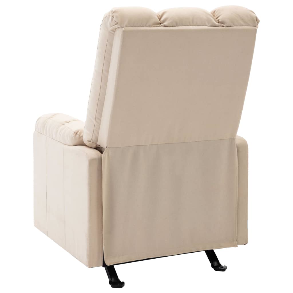 Relaxsessel Verstellbar Creme Stoff