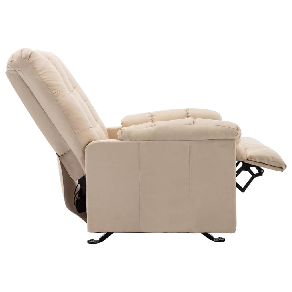 Relaxsessel Verstellbar Creme Stoff