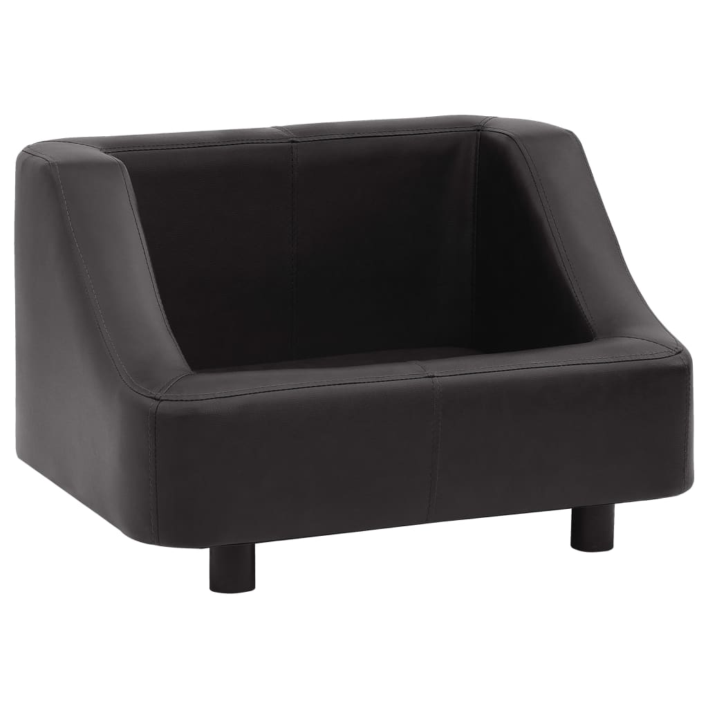 Hundesofa Schwarz 67x52x40 cm Kunstleder