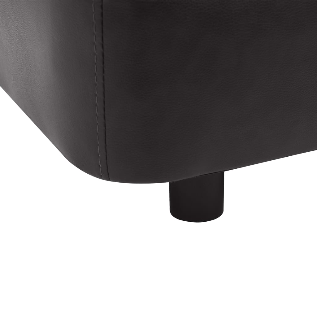 Hundesofa Schwarz 67x52x40 cm Kunstleder