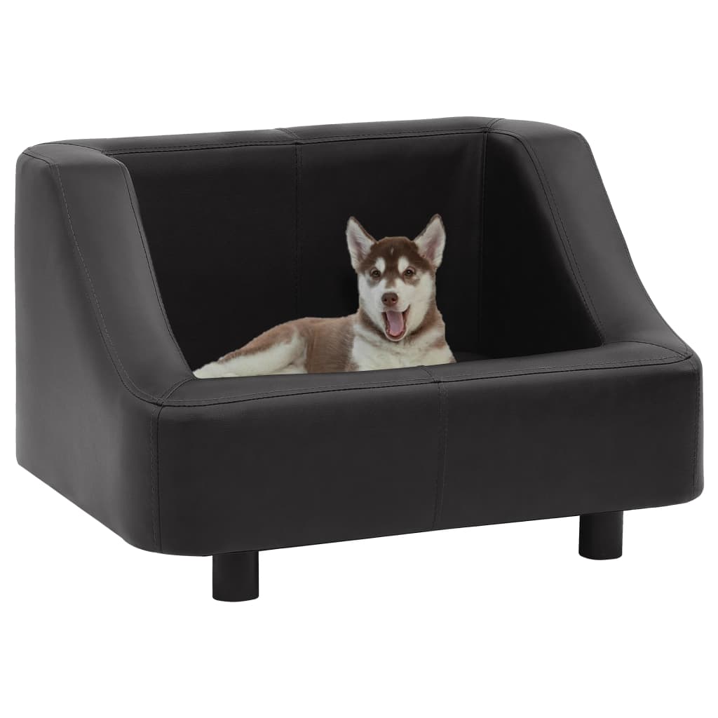 Hundesofa Schwarz 67x52x40 cm Kunstleder