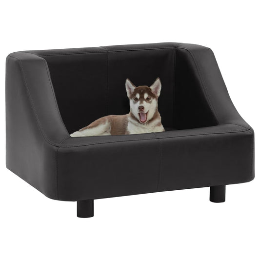 Hundesofa Schwarz 67x52x40 cm Kunstleder