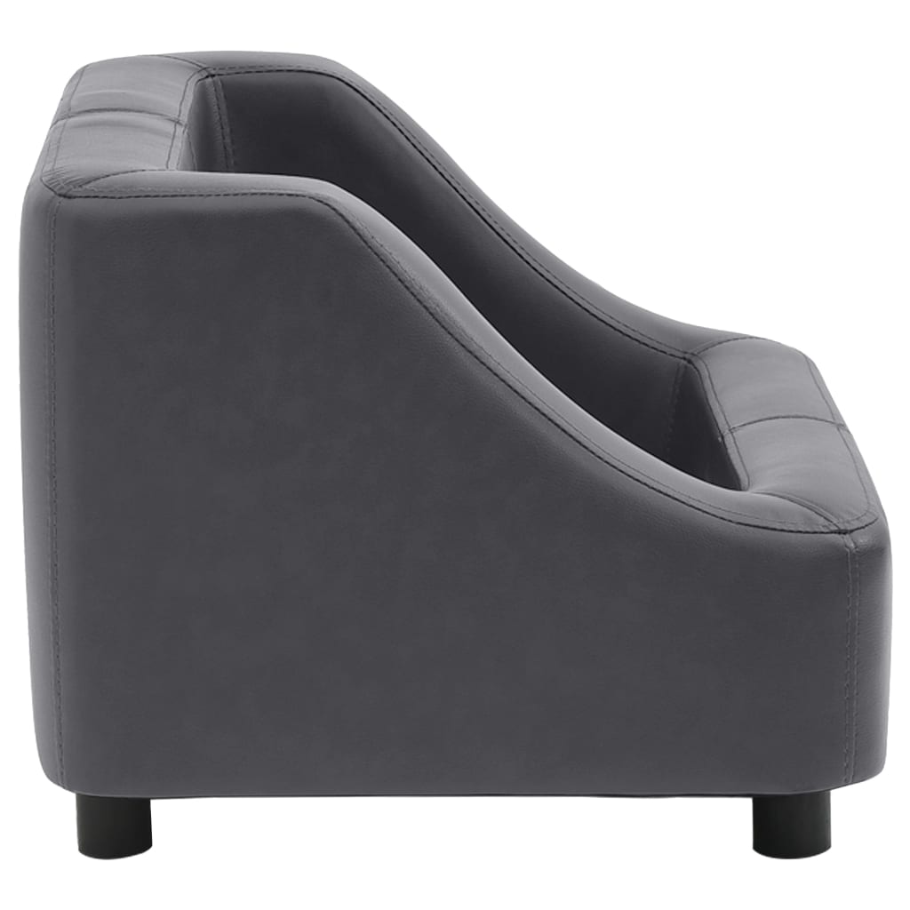 Hundesofa Grau 67x52x40 cm Kunstleder