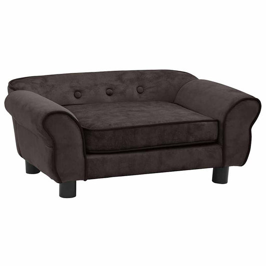 Canapé pour chien marron 72x45x30 cm peluche